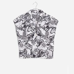 Madewell Boxy Cap-Sleeve Shirt EUC